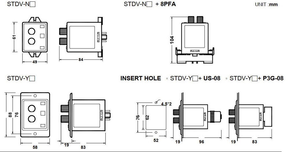 STON STDV-DN 1.2/12(M/H)雙限時 -STON STDV-DN 1.2/12(M/H) DC24V 雙限時 無座 ...