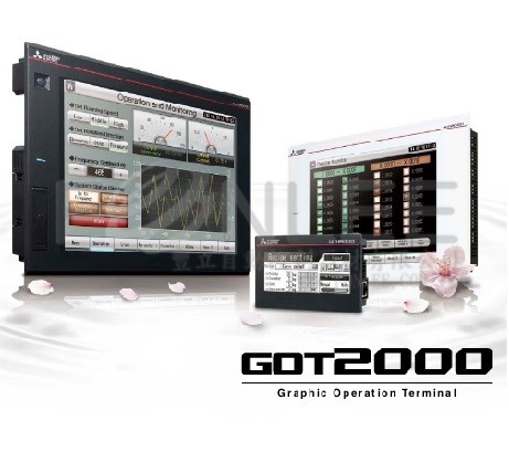 三菱 人機GT2103-PMBD 32灰階/3.8吋TCP-320*128點/DC24/3MB/RS232，422，485/TCP Ø105 ...