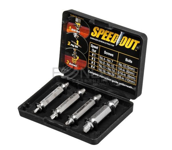 螺絲剋星(4PCS) SPEEDOUT (5，6，8，10mm)-螺絲剋星(4PCS) X-3833 (5，6，8，10mm ...