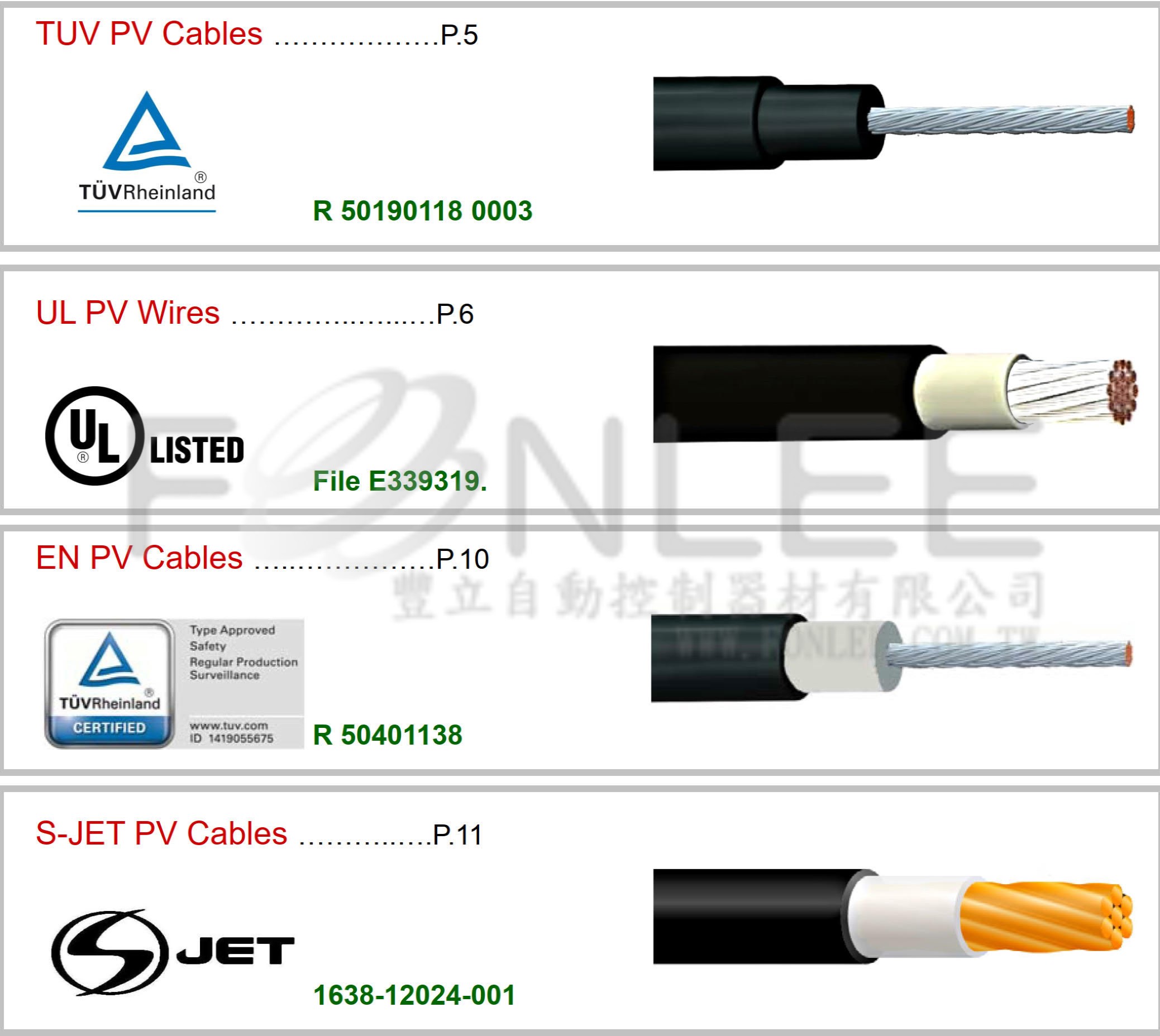 華新 光伏電纜XLPO PV 10mm 2KV/UL4703