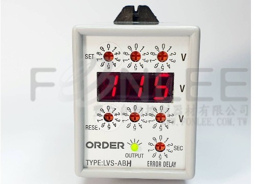 ORDER LVS-AB 1Ø高低壓電驛 0-299V