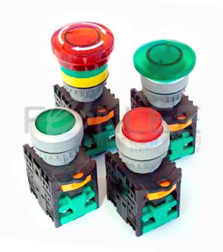 天得22Ø平頭按鈕(R)       TN2BFR-4A